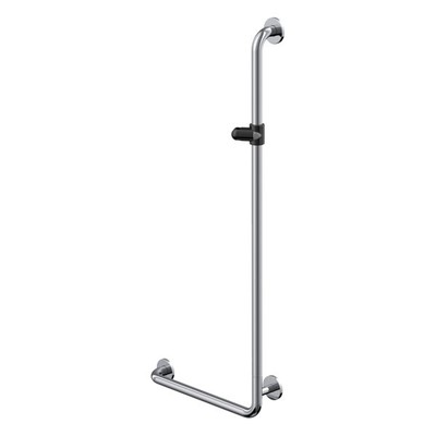 Barre de douche verticale avec curseur 90° Ø32mm - 60 x 120cm Serenity