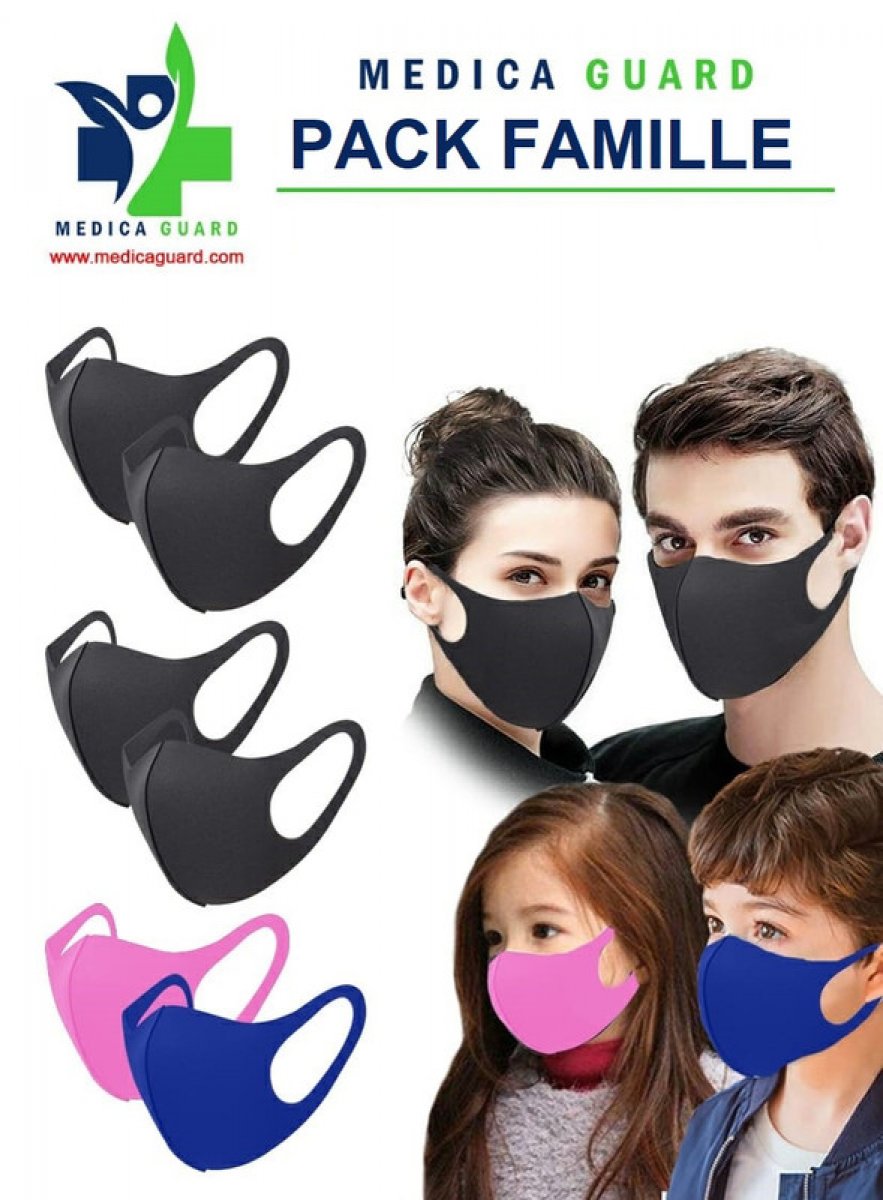 Masque lavable pack famille - Lot de 3