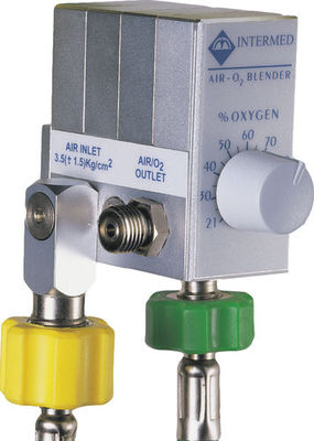Mélangeur de gaz respiratoire d'air O2 à doubles tubes débitmétriques BLENDER 