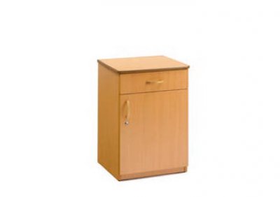 Petite table avec tiroir, porte avec serrure et étagère intérieure - Mod.658