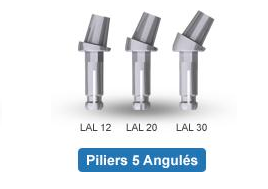 Piliers implantaires Hexalock® - Piliers 5 Angulés d'Atoll Implant
