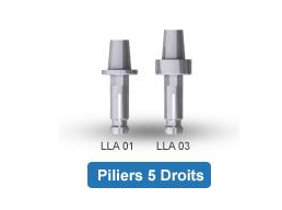 Piliers implantaires Hexalock® - Piliers 5 Droits d'Atoll Implant