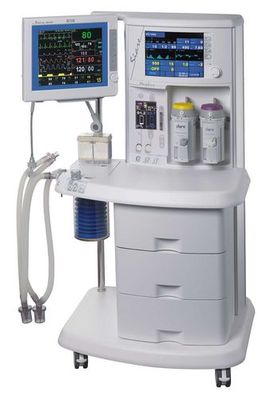 Station d'anesthésie avec mélangeur de gaz électronique Morpheus E 