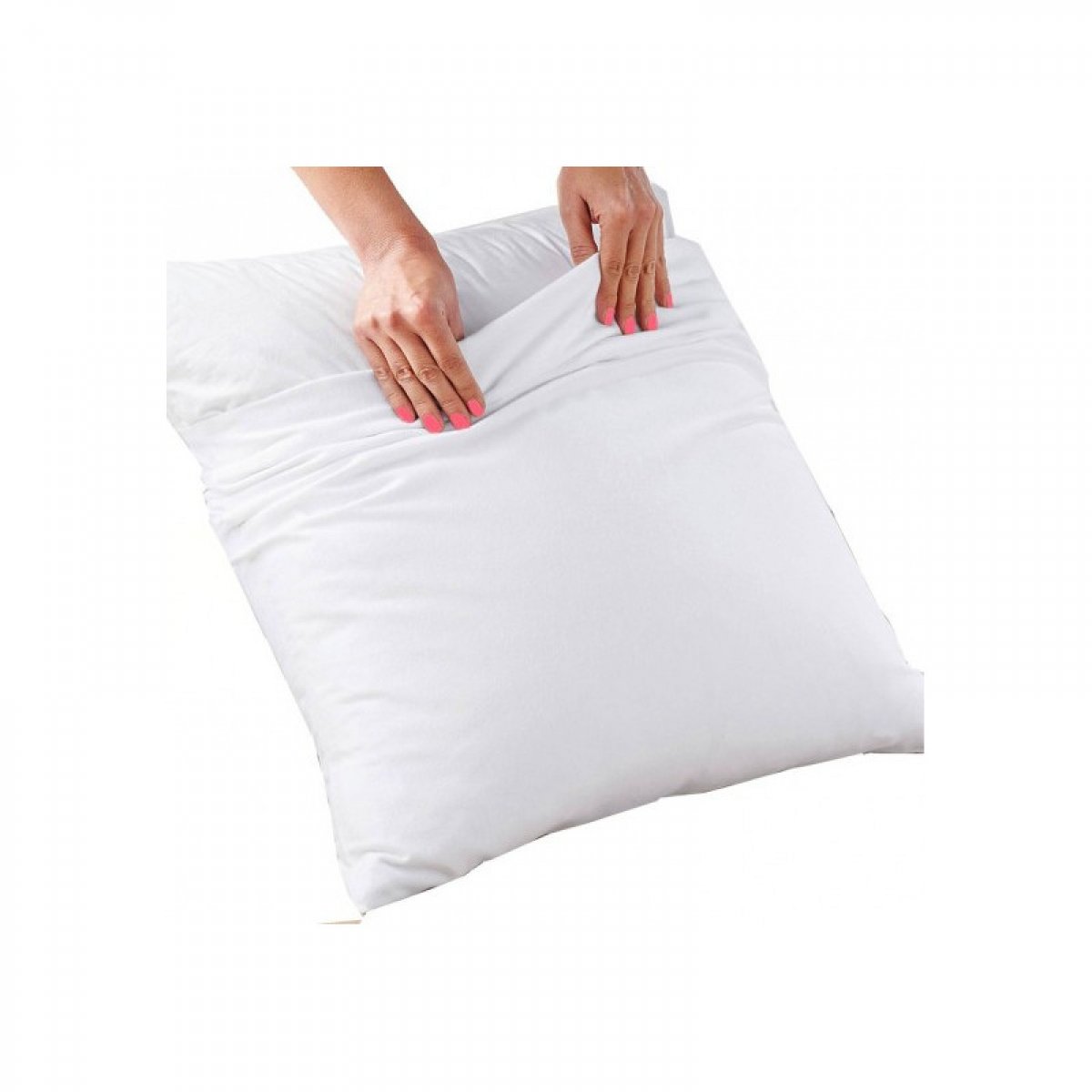 Taie d'oreiller santé avec rabat très résistant en polycoton - ALPHA - 140 gr/m²